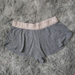 Victoria's Secret Heather Gray Shorts with Blush Waistband